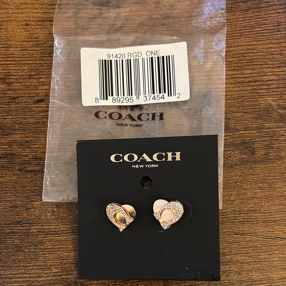 NWT Coach stud earrings
